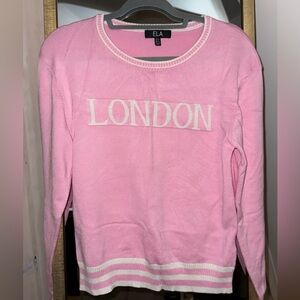 ELA Pink Crew Neck Sweater